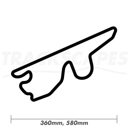 Fuji Speedway Wood Race Track Wall Art 360 and 580mm Model Dimensions