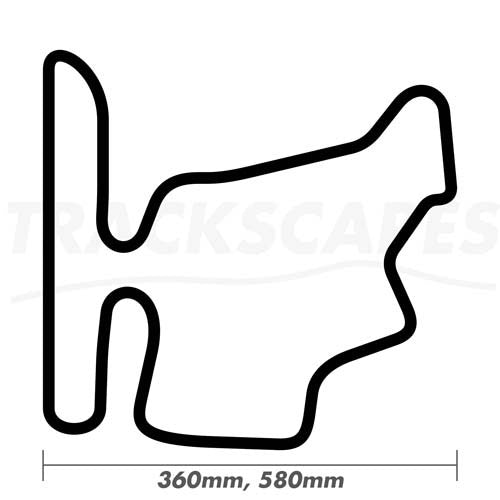 Hungaroring Wood Race Track Wall Art 360 and 580mm Model Dimensions