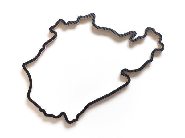 Nuerburgring Nordschleife Racing Track Wall Art Carbon Finish