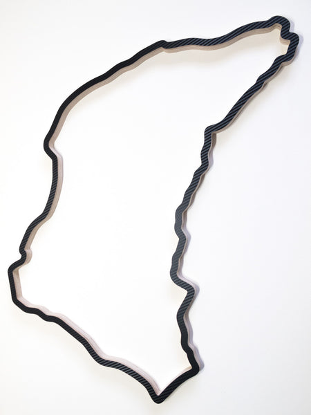 Isle of Man TT Circuit Racing Track Wall Art in Carbon 910mm Size