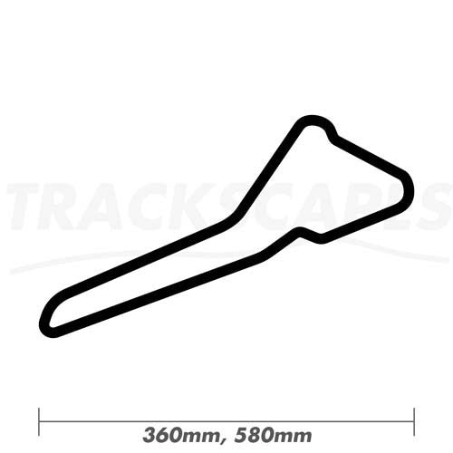 360mm and 560mm Race Track Wood-Carving Dimensions of Kirkistown Motor Racing Circuit in Ireland