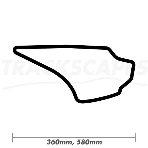 Knockhill Racing Circuit Wood Race Track Wall Art 360 and 580mm Model Dimensions
