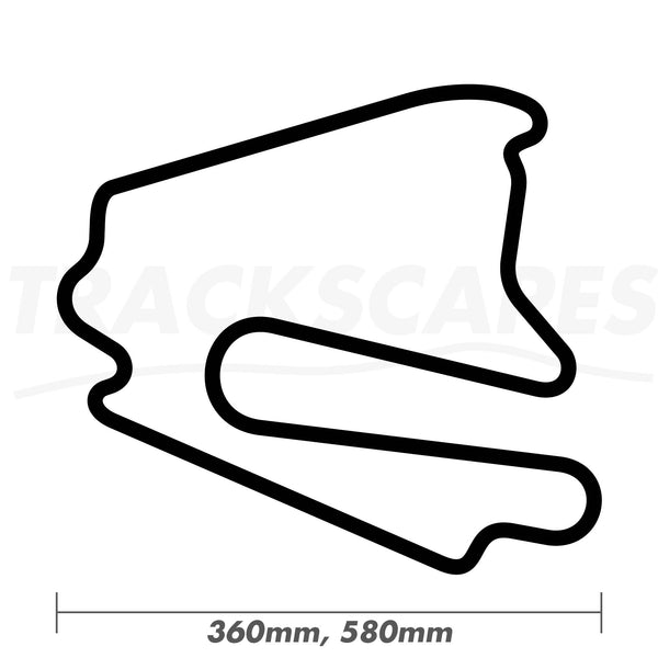 Lausitzring Motorcycle GP Course Wood Race Track Wall Art 360 and 580mm Model Dimensions