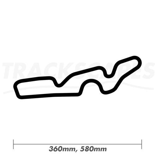 Lydd Karting Circuit UK Wooden Racing Track Wall Art 360 and 580mm Dimensions Diagram