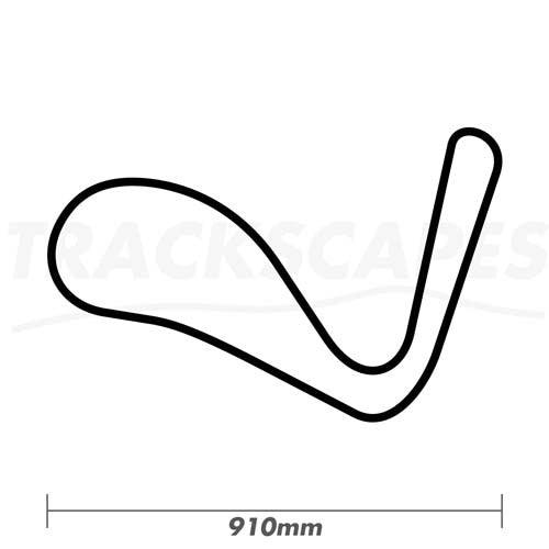 Lydden Hill Race Circuit Wood Race Track Wall Art 910mm Model Dimensions