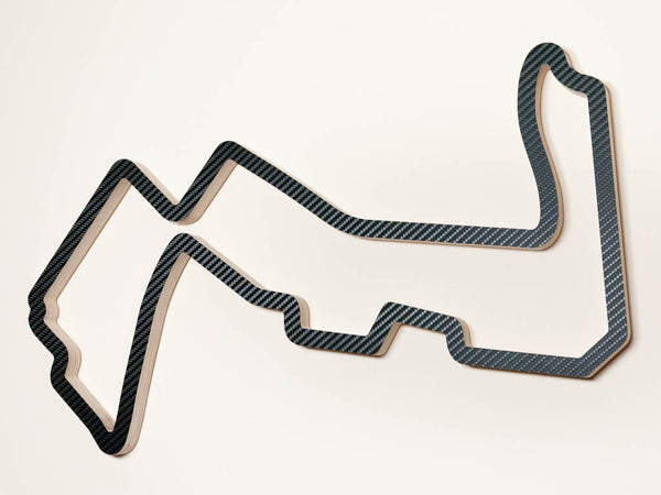 Marina Bay Street Circuit Wooden Racing Track Formula One Wall Art Aerial View in a Carbon Finish