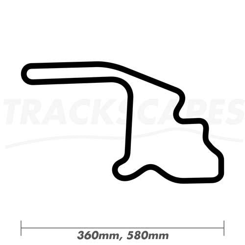 Mid-Ohio Sports Car Course Wooden Track Art Sculpture by Trackscapes 360 and 580mm Dimensions