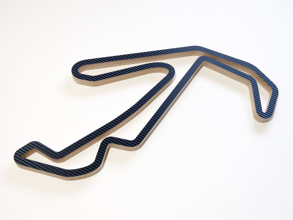 Misano World Circuit Wooden Racing Wall Art in Carbon