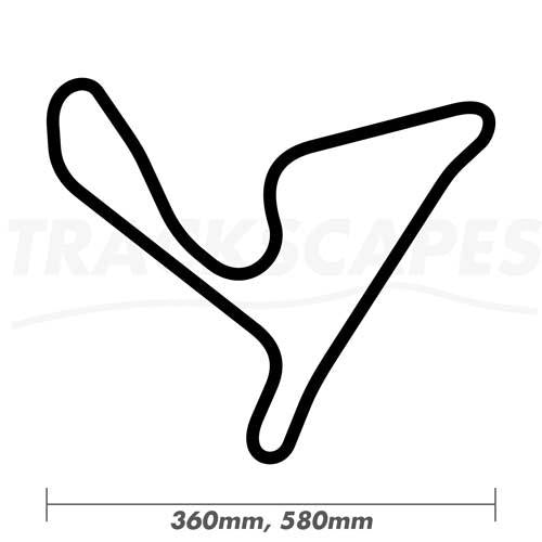 Mondello Park National Race Circuit Wooden Racing Track Art Carving 360 and 580mm Dimensions