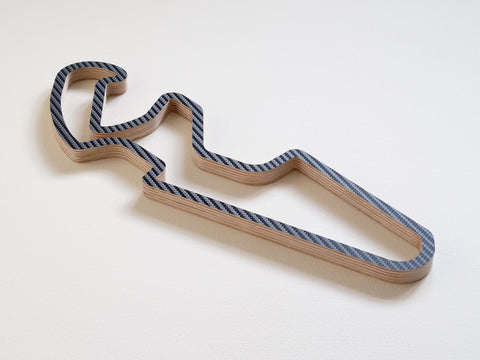 Motorland Aragon 360mm Racing Circuit Sculpture in Carbon