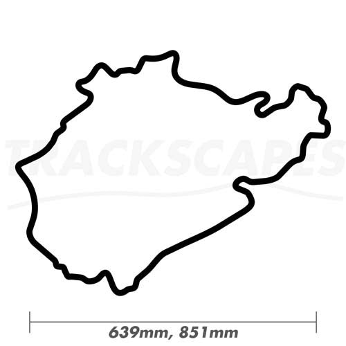 Large and Original Nurburgring Nordschleife Wooden Race Track Wall Art Model As-Displayed Dimensions