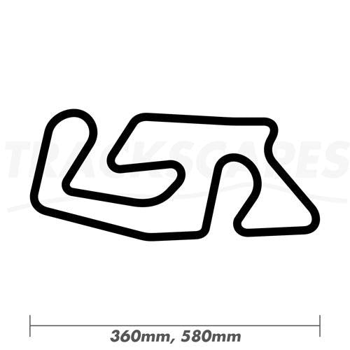 Nutts Corner Short Circuit Wooden Track Art Sculpture 360mm & 580mm Model Dimensions