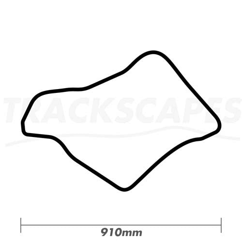 Oulton Park Fosters Circuit Wood Race Track Wall Art 910mm Model Dimensions