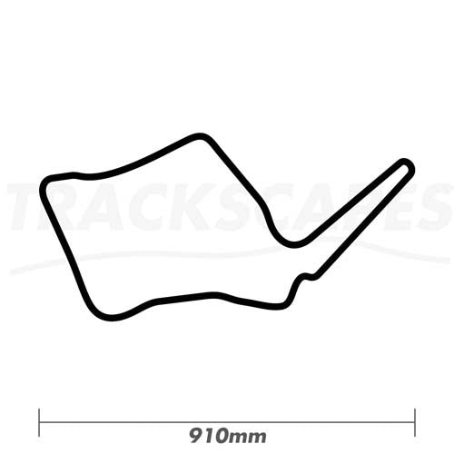 Oulton Park Island Circuit Wood Race Track Wall Art 910mm Model Dimensions