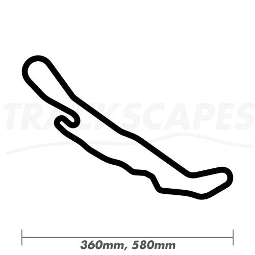 Pacific Raceways Road Course 360 and 580mm Wooden Race Track Wall Carving Dimensions