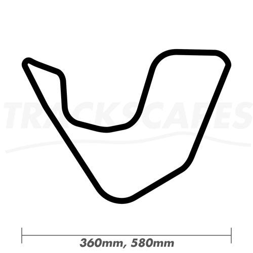 Pembrey Clubman Circuit Wooden Racing Track Wall Art Carving by Trackscapes - Dimensions of 360mm and 580mm Variations