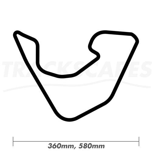 Pembrey Clubman Circuit Wooden Racing Track Wall Art Carving by Trackscapes - Dimensions of 360mm and 580mm Variations