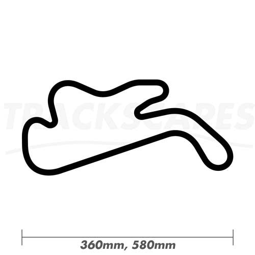 Phillip Island Circuit Wood Race Track Wall Art 360 and 580mm Model Dimensions
