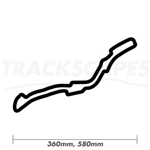 Punta Del Este Street Circuit Uruguay Wood Race Track Wall Art 360 and 580mm Model Dimensions