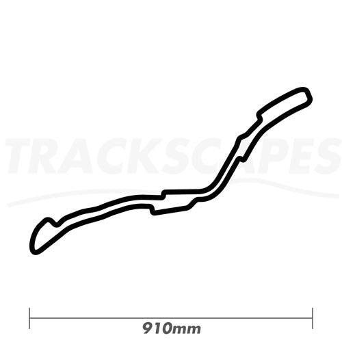 Punta Del Este Street Circuit Uruguay Wood Race Track Wall Art 910mm Model Dimensions