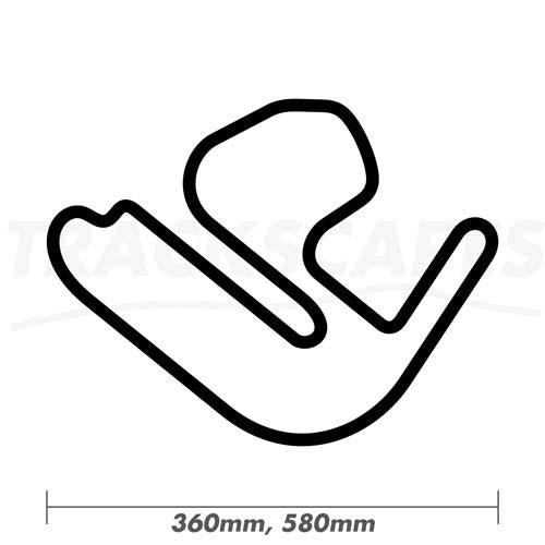 Rockingham Motor Speedway Wood Race Track Wall Art 360 and 580mm Model Dimensions
