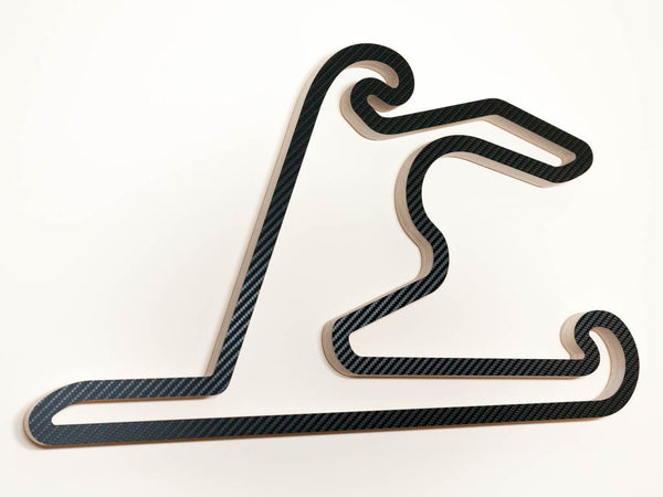 Shanghai International Circuit  F1 WEC and WTCC Track Racing Track Wall Art Sculpture in a Carbon Finish