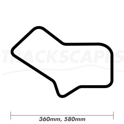 Silverstone Grand Prix Circuit 1952-1974 Wood Race Track Wall Art 360 and 580mm Model Dimensions