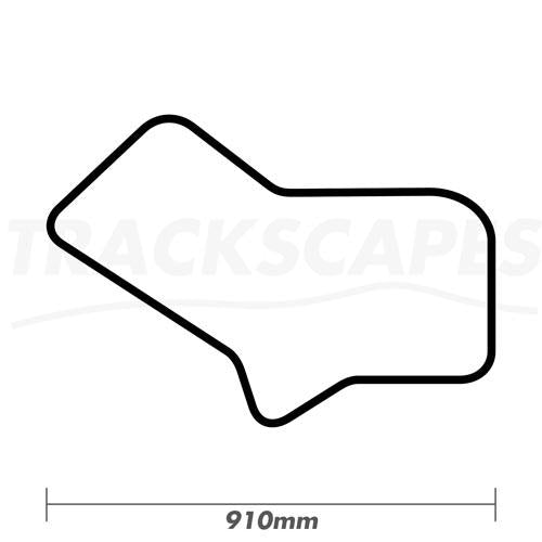 Silverstone Grand Prix Circuit 1952-1974 Wood Race Track Wall Art 910mm Model Dimensions
