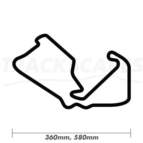 Silverstone GP Circuit Formula One World Endurance Championship and MotoGP Wood Race Track Wall Art 360 and 580mm Model Dimensions