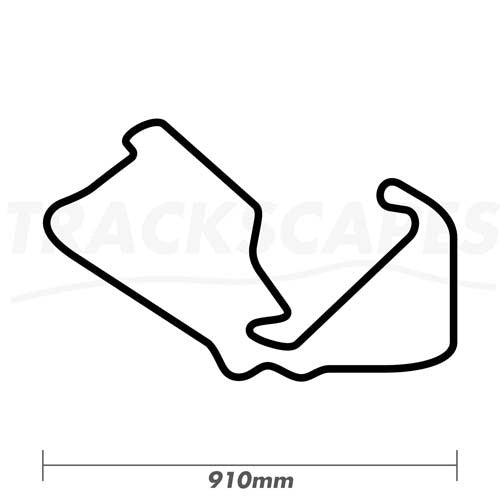 Silverstone GP Circuit Formula One World Endurance Championship and MotoGP Wood Race Track Wall Art 910mm Model Dimensions