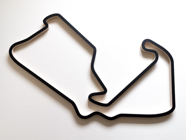 Silverstone GP Circuit Wall Sculpture 910mm Size in Black Finish