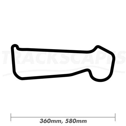 Snetterton 200 Circuit Wood Race Track Wall Art 360 and 580mm Model Dimensions