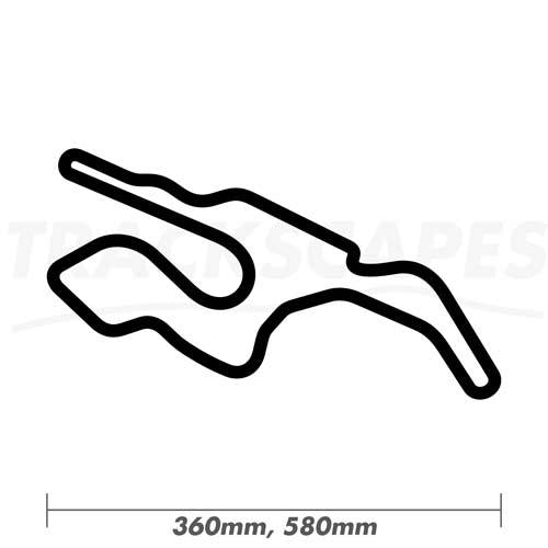 Sonoma Raceway Wooden Racing Track Carving 360 and 580mm Dimensions