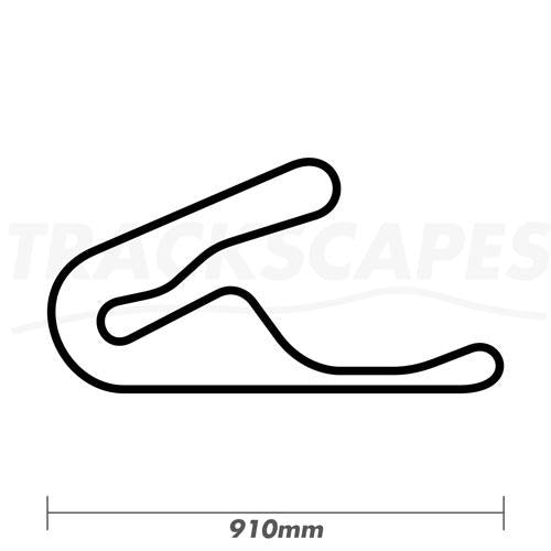 Tsukuba Circuit Wooden Racing Track Wall Art Carving by Trackscapes - 910mm Dimensions