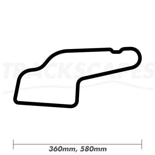 Watkins Glen International Short Course 360 and 580mm Wood Mural Dimensions