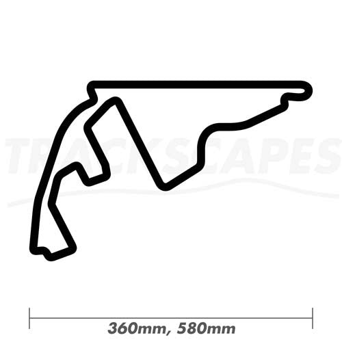 Yas Marina Circuit Wood Race Track Wall Art 360 and 580mm Model Dimensions